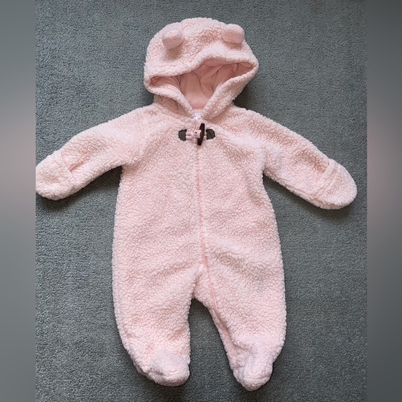 Carter's One Pieces Carters Baby Girl Sherpa Bunting Pram Size 3